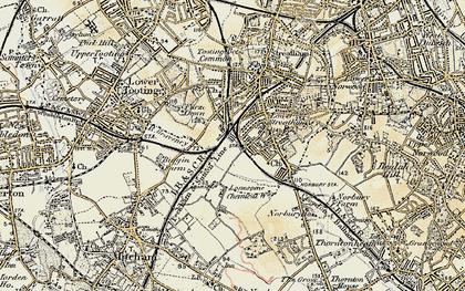 Old map of Streatham Vale in 1897-1902