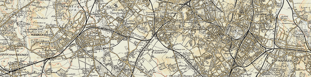 Old map of Streatham Vale in 1897-1902