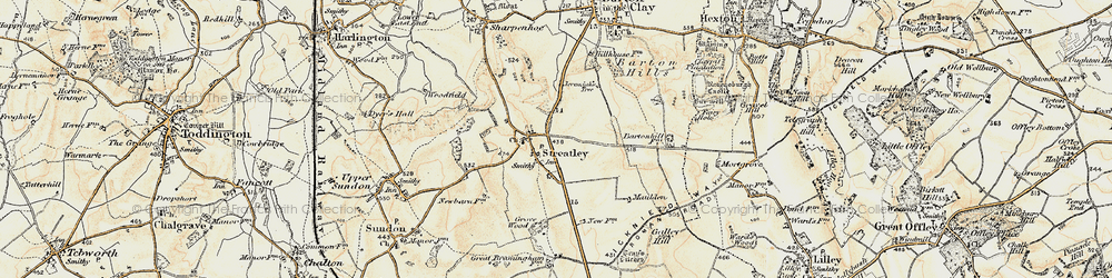 Old map of Streatley in 1898-1899