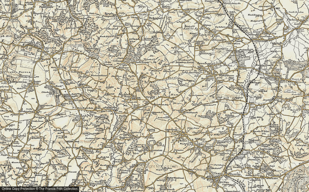 Old Map of Street Ash, 1898-1900 in 1898-1900