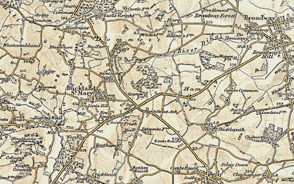 Old map of Street Ash in 1898-1900