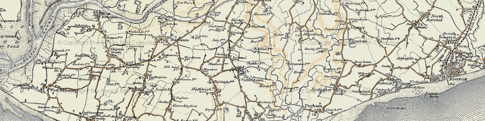Old map of Street End in 1897-1899