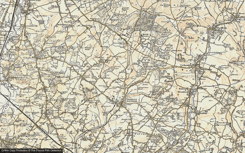 Old Map of Historic Map covering Belmore Ho in 1897-1900