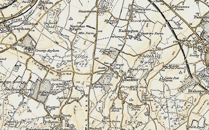 Old map of Street End in 1898-1899