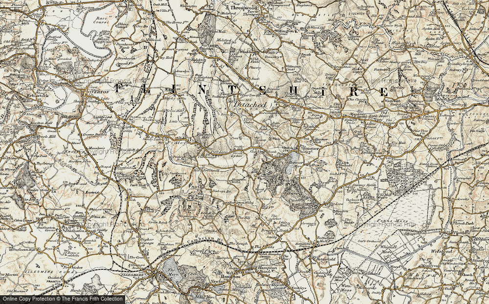 Old Map of Street Lydan, 1902 in 1902
