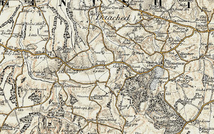 Old map of Street Lydan in 1902