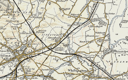 Old map of Streethay in 1902