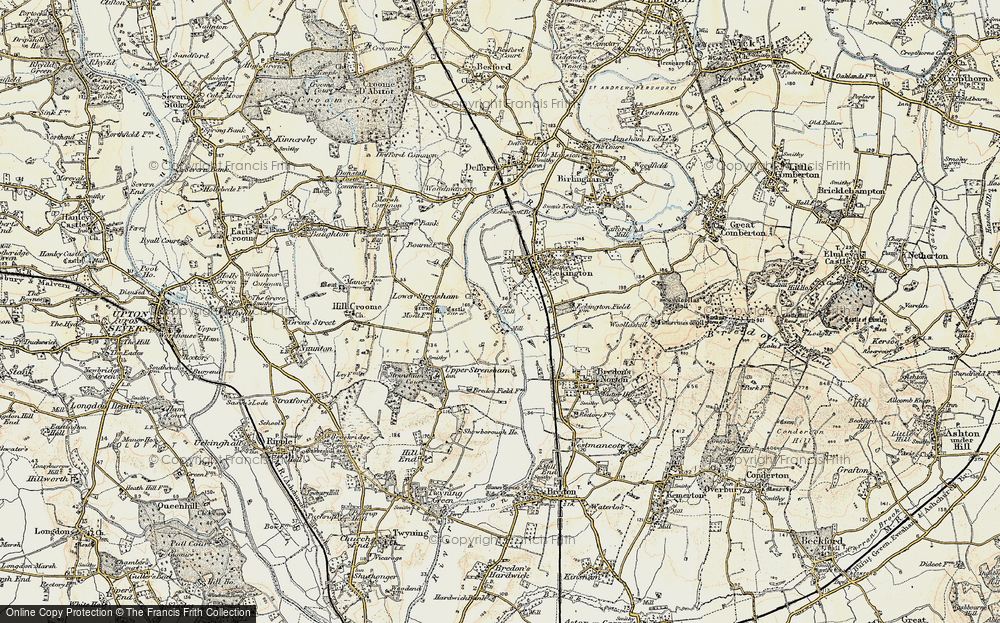Old Map of Strensham, 1899-1901 in 1899-1901