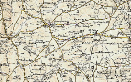 Old map of Stretch Down in 1899-1900