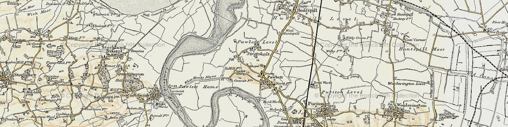Old map of Stretcholt in 1898-1900