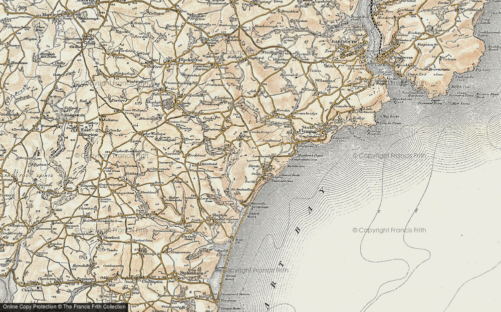 Old Map of Strete, 1899 in 1899