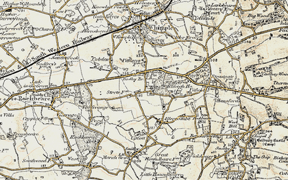 Old map of Strete Ralegh in 1898-1900