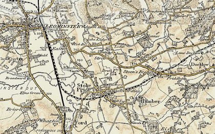 Old map of Wheelbarrow Castle in 1899-1902