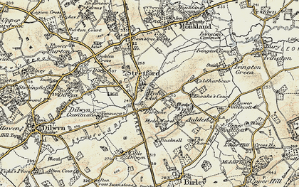 Old map of Bainstree Cross in 1900-1903