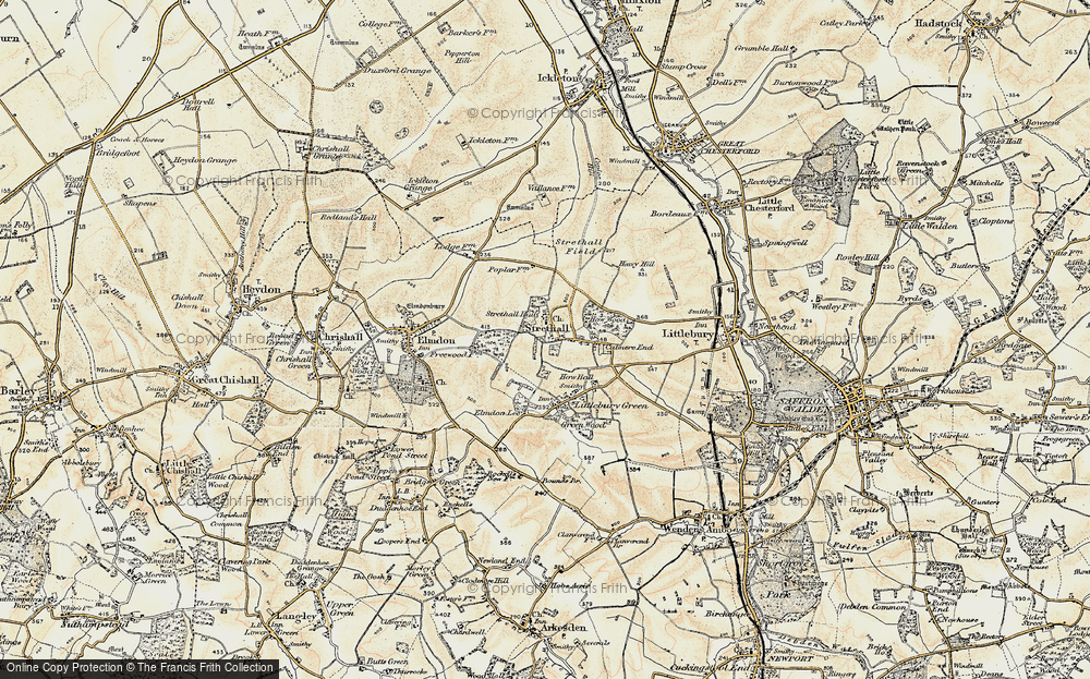 Old Map of Strethall, 1898-1901 in 1898-1901