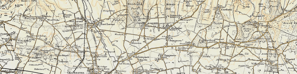 Old map of Strettington in 1897-1899
