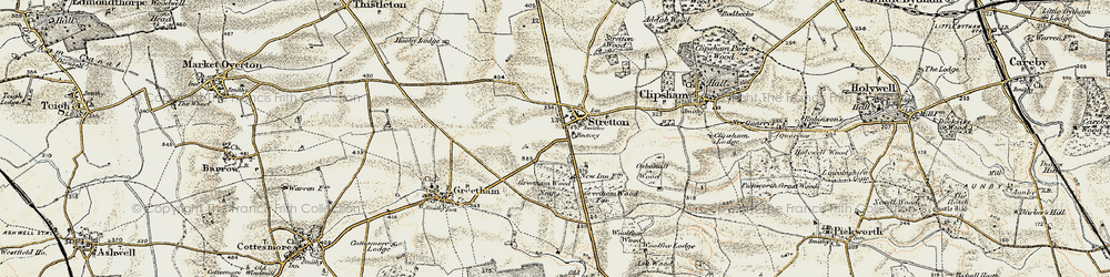 Old map of Woolfox Wood in 1901-1903