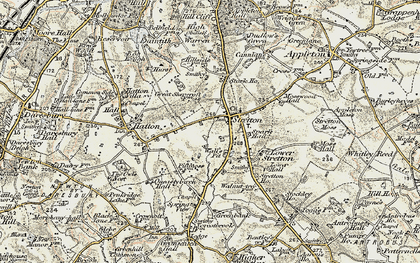 Old map of Stretton in 1902-1903