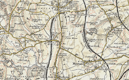 Old map of Stretton Hillside in 1902-1903