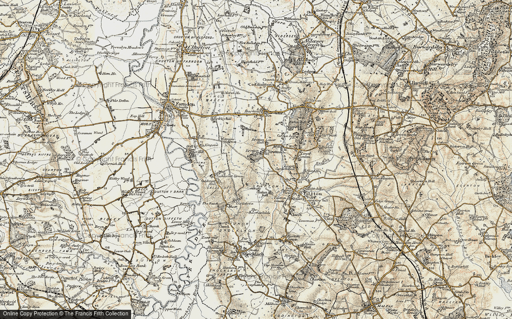 Old Map of Historic Map covering Wetreins, The in 1902