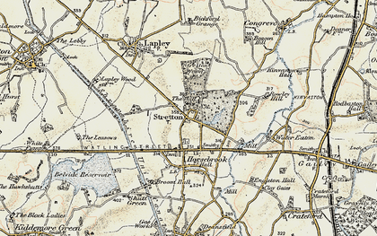 Old map of Stretton in 1902