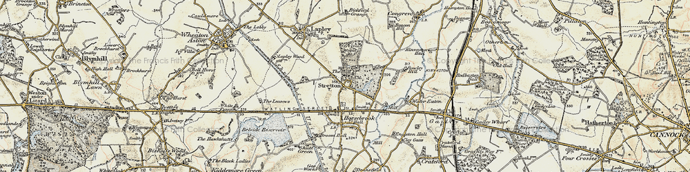 Old map of Stretton in 1902