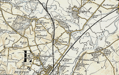 Old map of Stretton in 1902