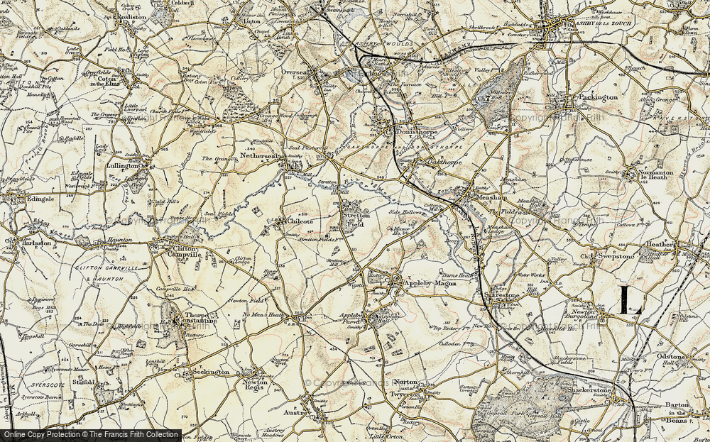 Old Map of Stretton en le Field, 1902 in 1902