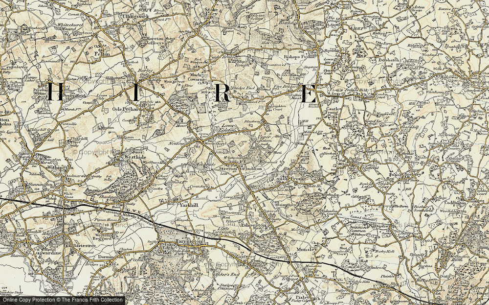Old Map of Stretton Grandison, 1899-1901 in 1899-1901
