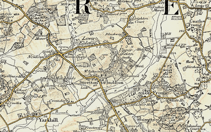 Old map of Stretton Grandison in 1899-1901