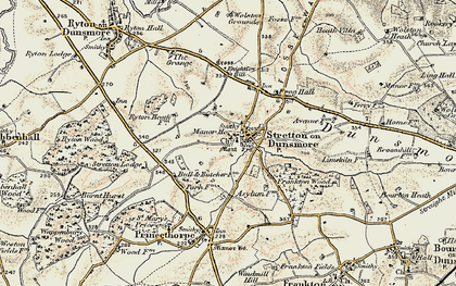Old map of Stretton-on-Dunsmore in 1901-1902