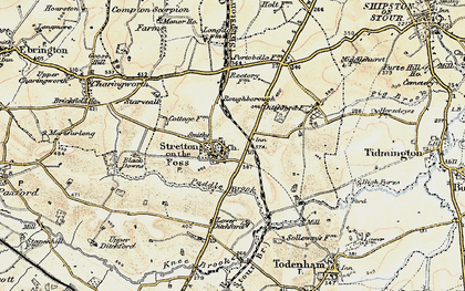 Old map of Stretton-on-Fosse in 1899-1901