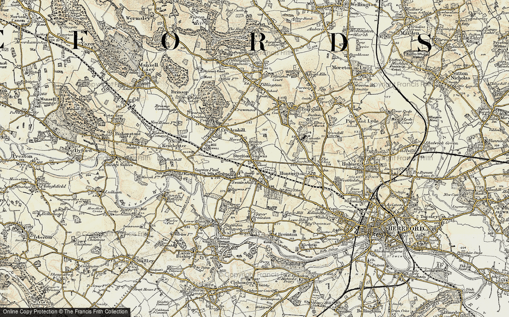 Old Map of Stretton Sugwas, 1900-1901 in 1900-1901