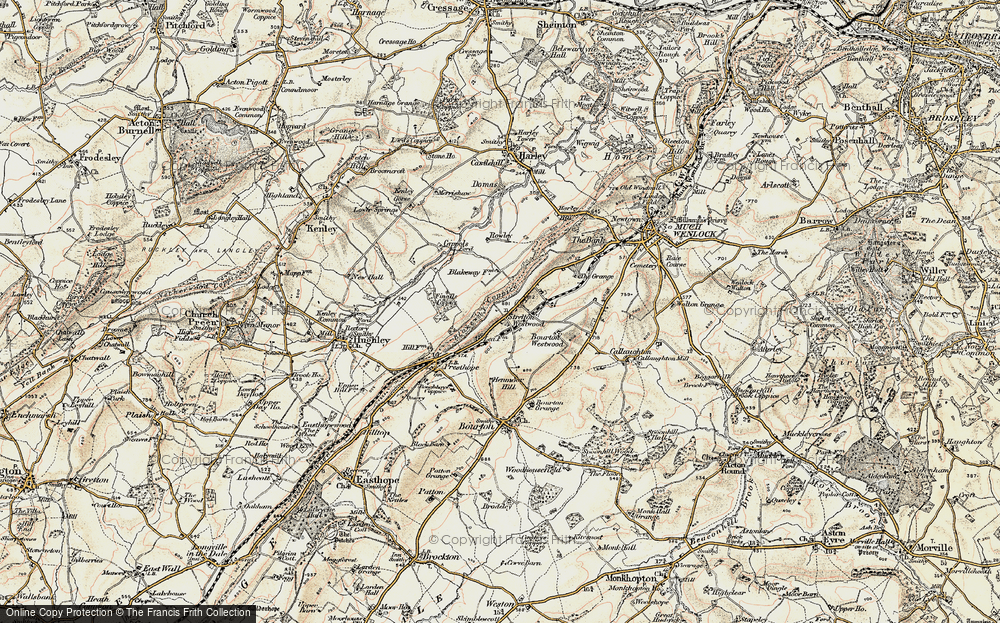 Old Map of Stretton Westwood, 1902 in 1902