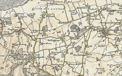 Old map of Stringston in 1898-1900