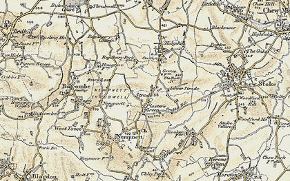 Old map of Strode in 1899