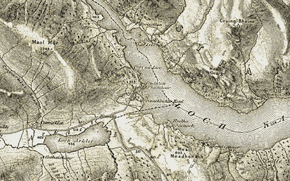 Old map of Stronachlachar in 1906-1907
