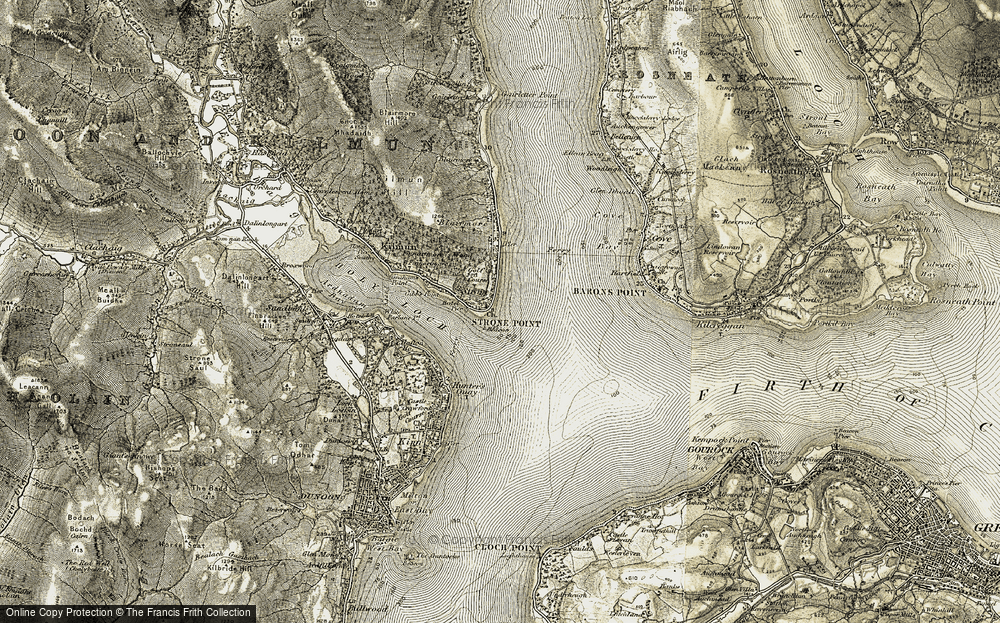 Old Map of Strone, 1905-1907 in 1905-1907