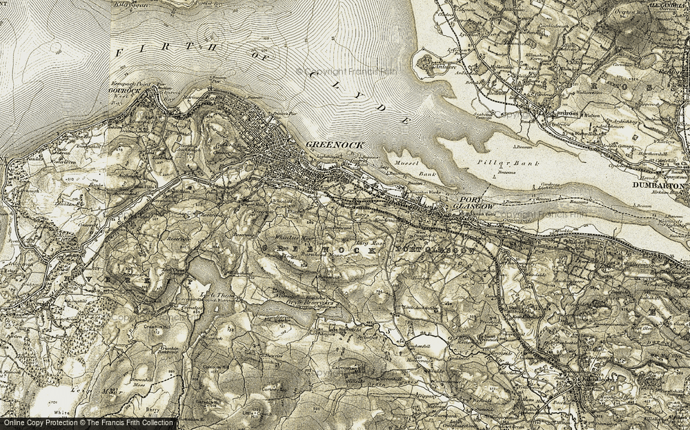 Old Map of Strone, 1905-1907 in 1905-1907
