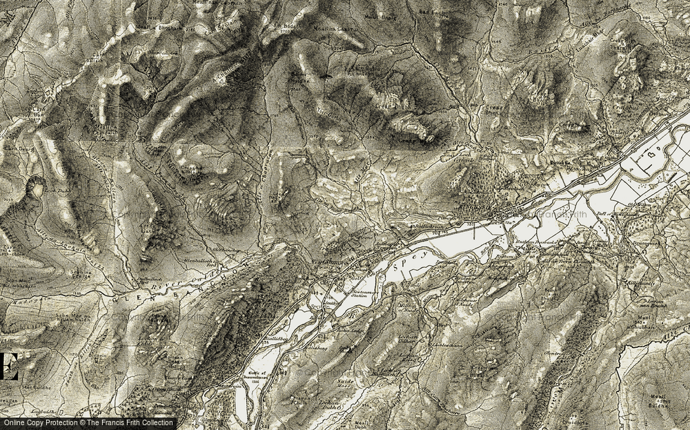 Old Map of Historic Map covering Ballachroan in 1908