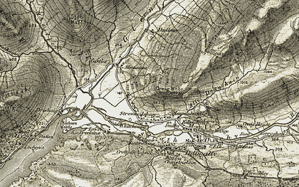 Old map of Stronmilchan in 1906