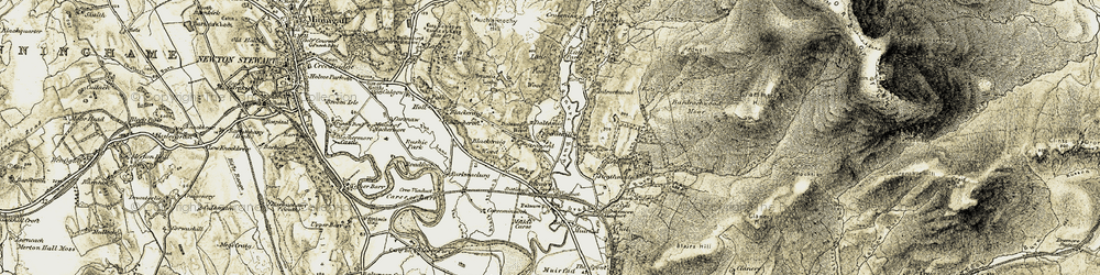 Old map of Bardrochwood Moor in 1905