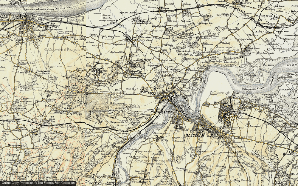 Old Map of Strood, 1897-1898 in 1897-1898