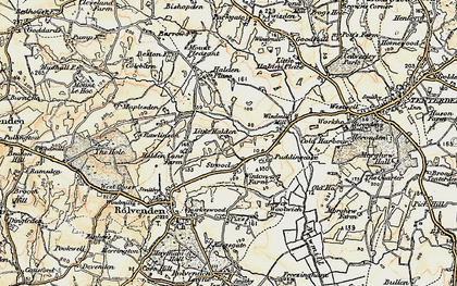 Old map of Strood in 1898