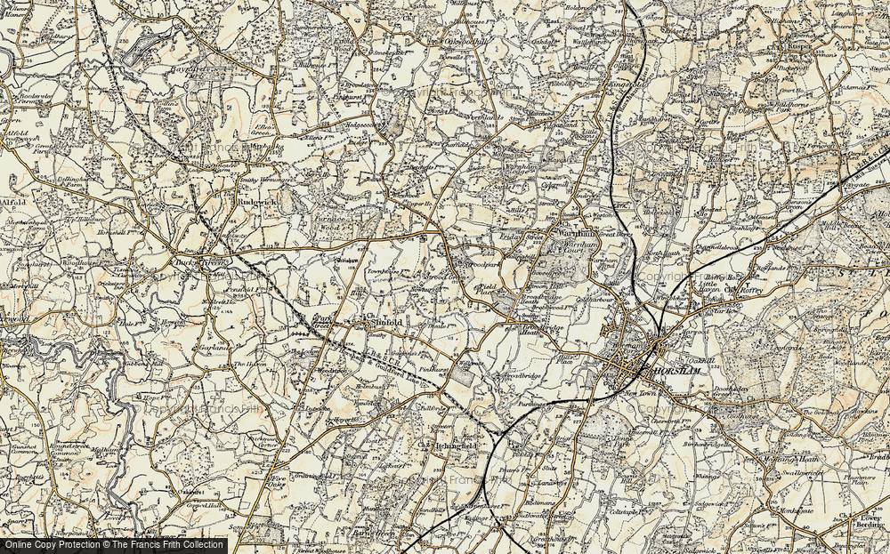 Old Map of Strood Green, 1898 in 1898