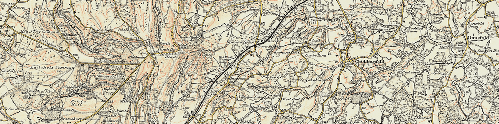 Old map of Stroud in 1897-1909