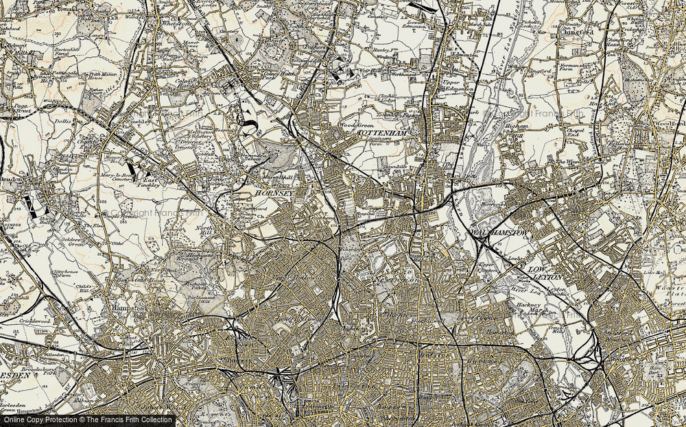 Old Map of Stroud Green, 1897-1898 in 1897-1898
