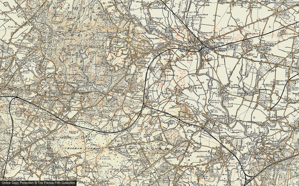 Old Map of Stroude, 1897-1909 in 1897-1909