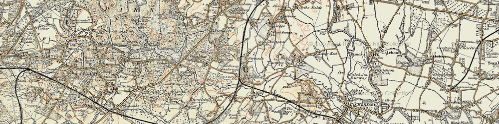 Old map of Stroude in 1897-1909