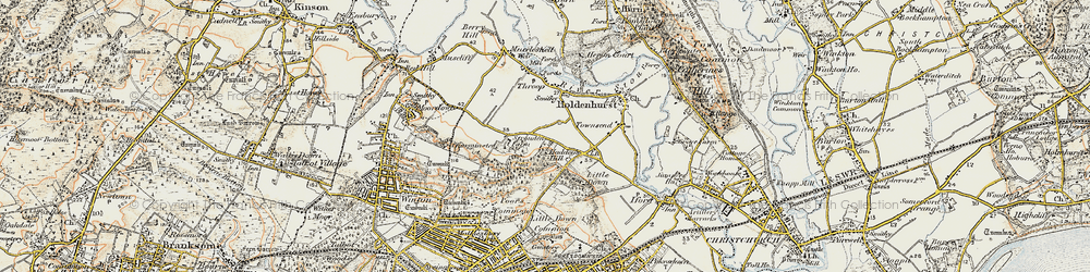 Old map of Strouden in 1897-1909